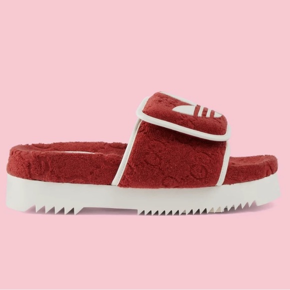 Gucci x Adidas Men\'s GG Monogram Platform Slides Shoes G 8 main image 4